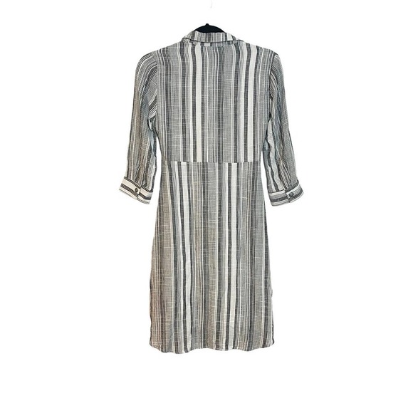 HD in Paris Anthropologie Striped Tie Front Linen Dress Women's Size 0 - Picture 6 of 12
